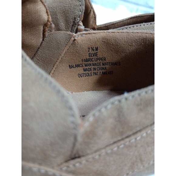 Makalu Women’s Elvie Tan Faux Leather Heeled Ankle  Boots Size 7.5M - Picture 5 of 8